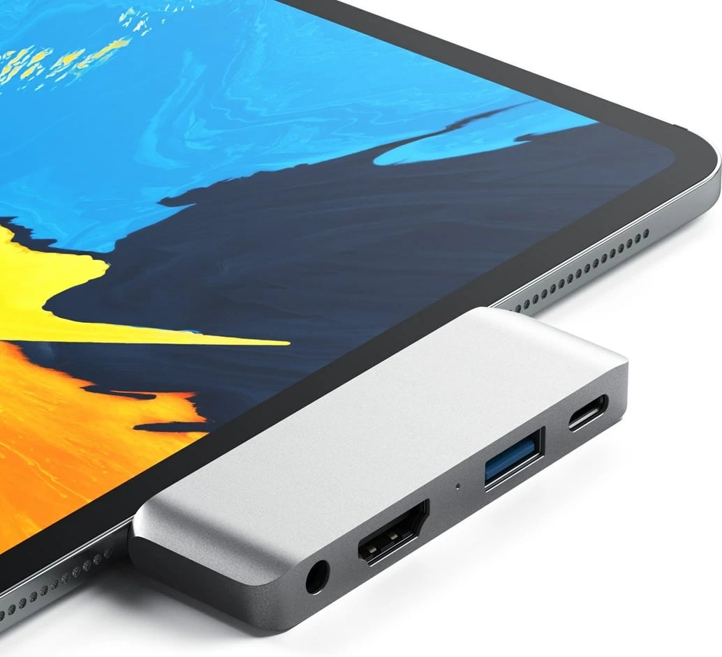 Dock laptopi Satechi ST-TCMPHS, USB Type-C, HDMI, USB 3.2, Argjendtë