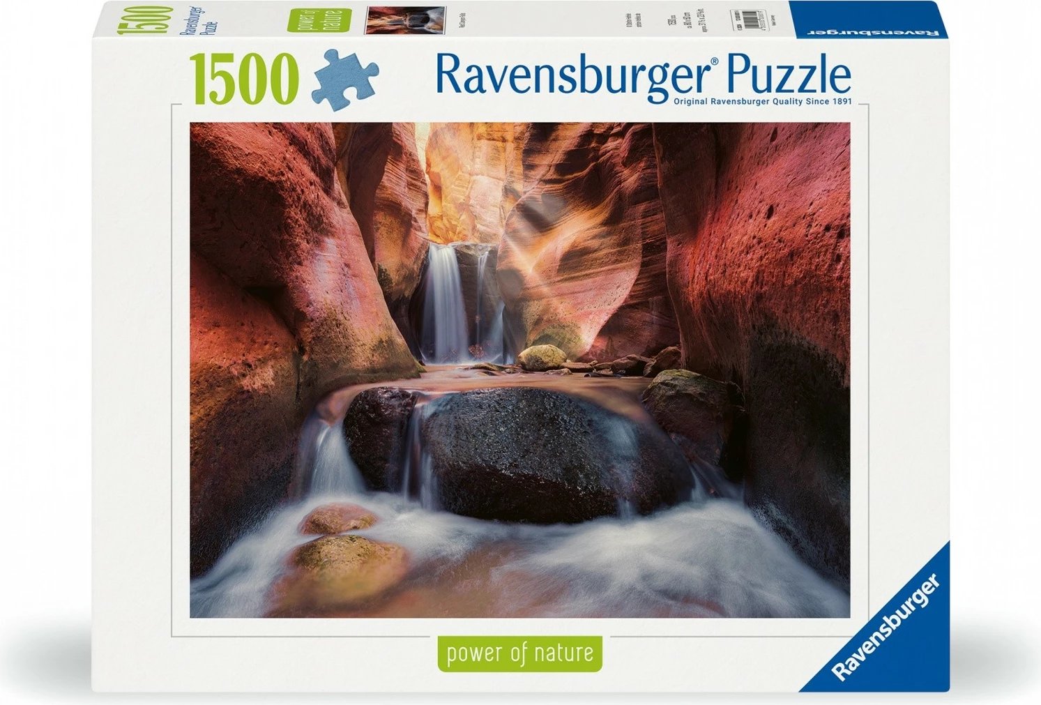 Puzzle Ravensburger 1500 pjesë Red Canyon Waterfall, 70x50cm