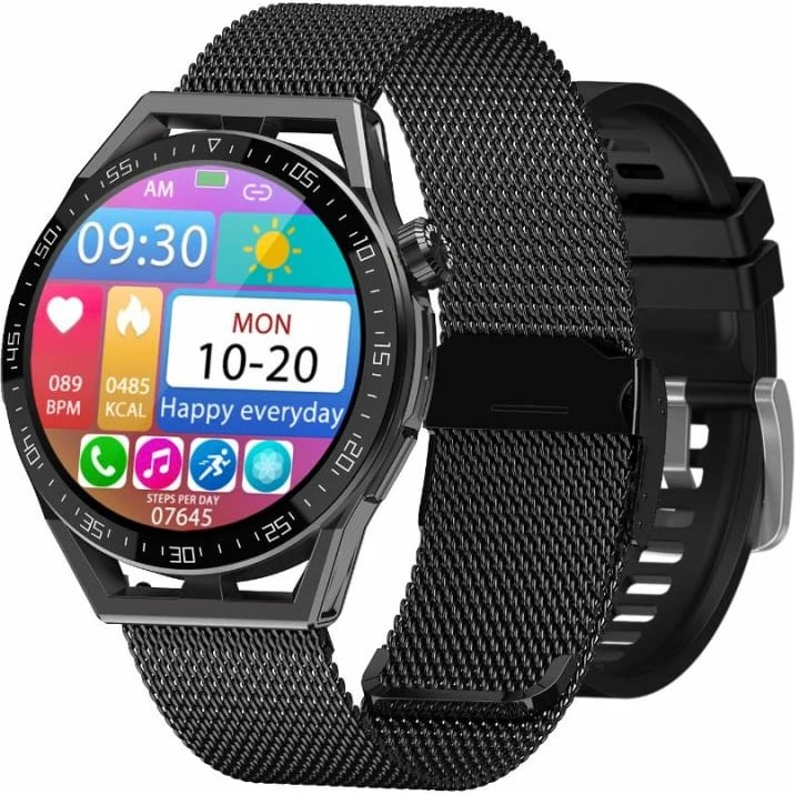 Smartwatch Rubicon unisex, e zezë