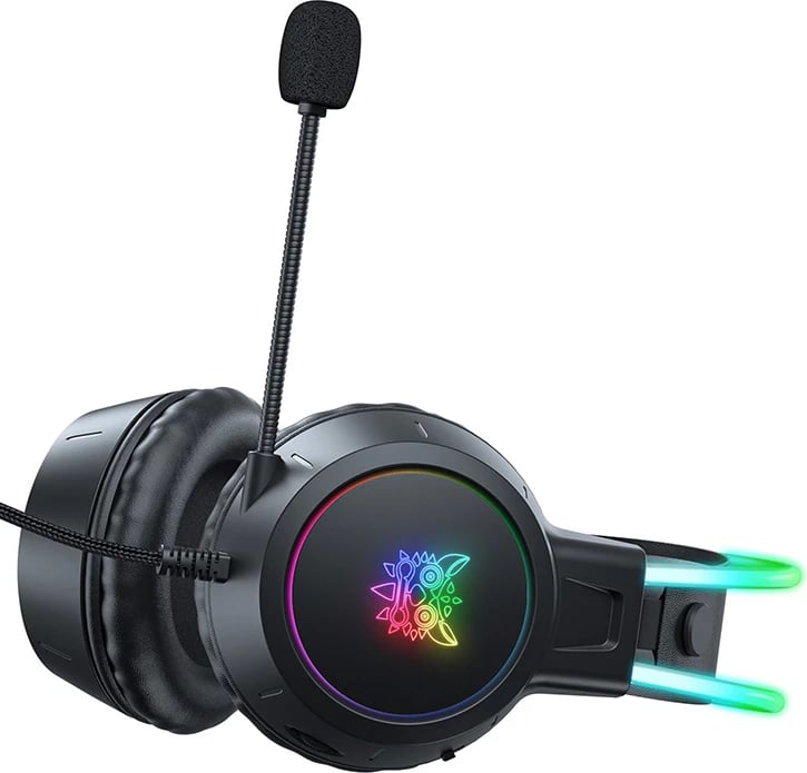 Kufje gaming ONIKUMA x15 PRO me mikrofon, RGB, të zeza