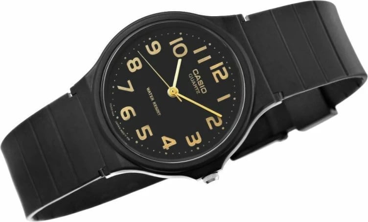 Orë dore Casio MQ-24-1B2LDF, e zezë, me kuti