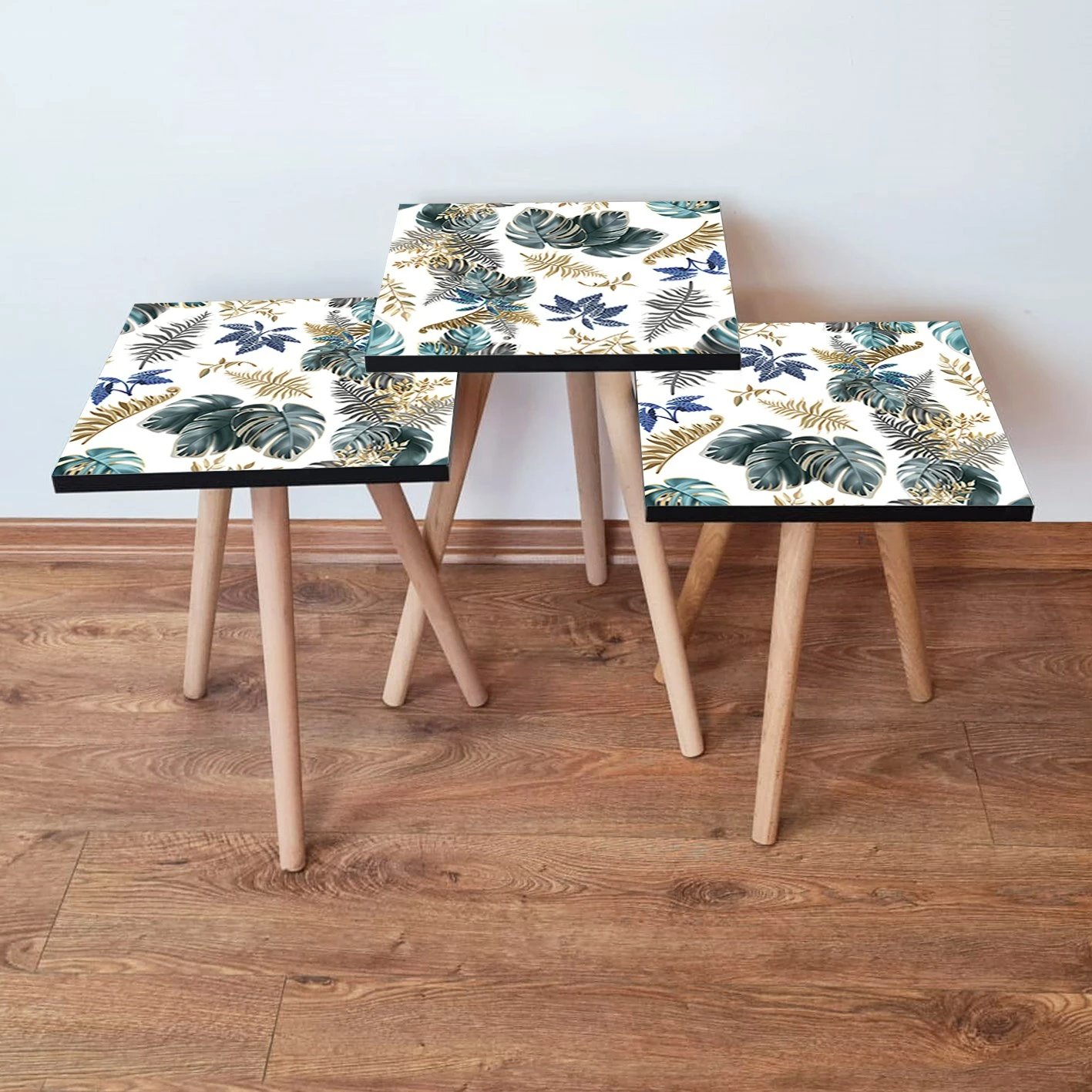 Set tavolinash ndihmëse, 3 copë, Skye Decor, 3Shp217, bezhë