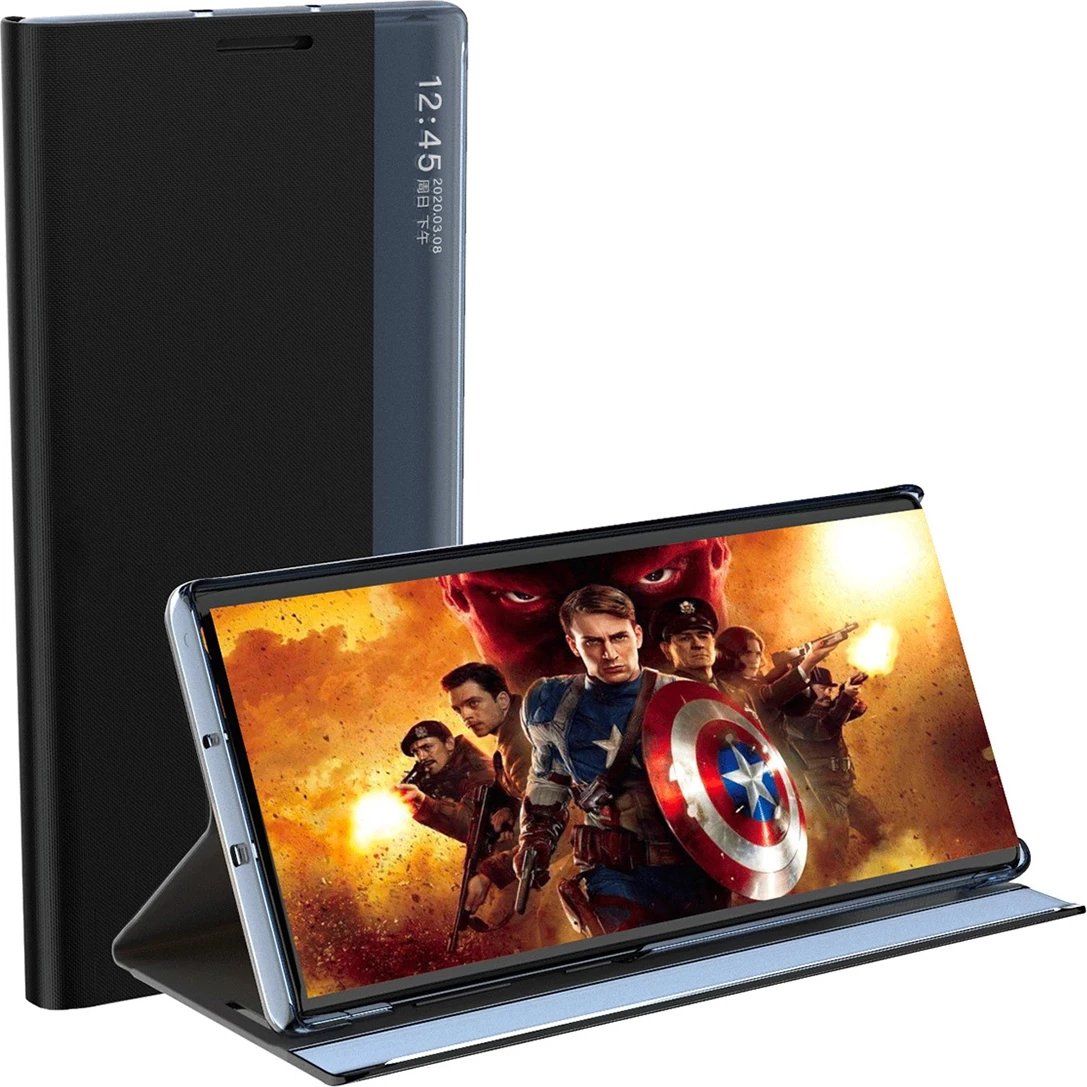 Mbështjellës Hurtel New Sleep View Case për Samsung Galaxy A55, me flap dhe stand, Kaltër