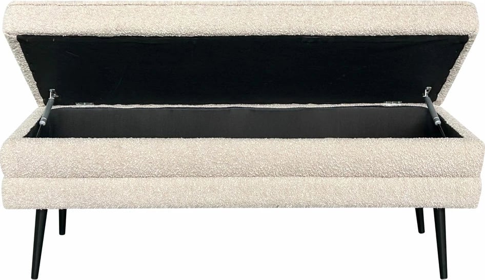 Stool me hapësirë për ruajtje, ngjyrë latte, 110x40x44