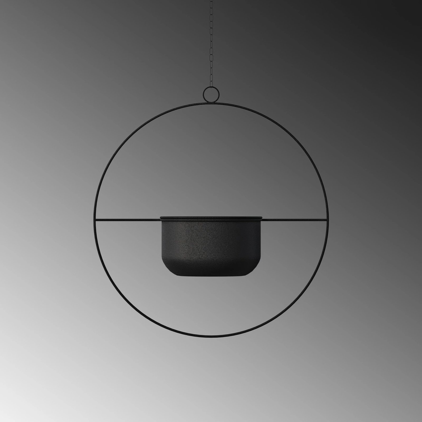 Vazo dekorative varëse, metal i zi, Aberto Design, Payanda