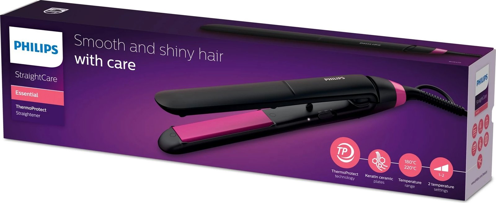Drejtuese për flokë Philips Essential ThermoProtect