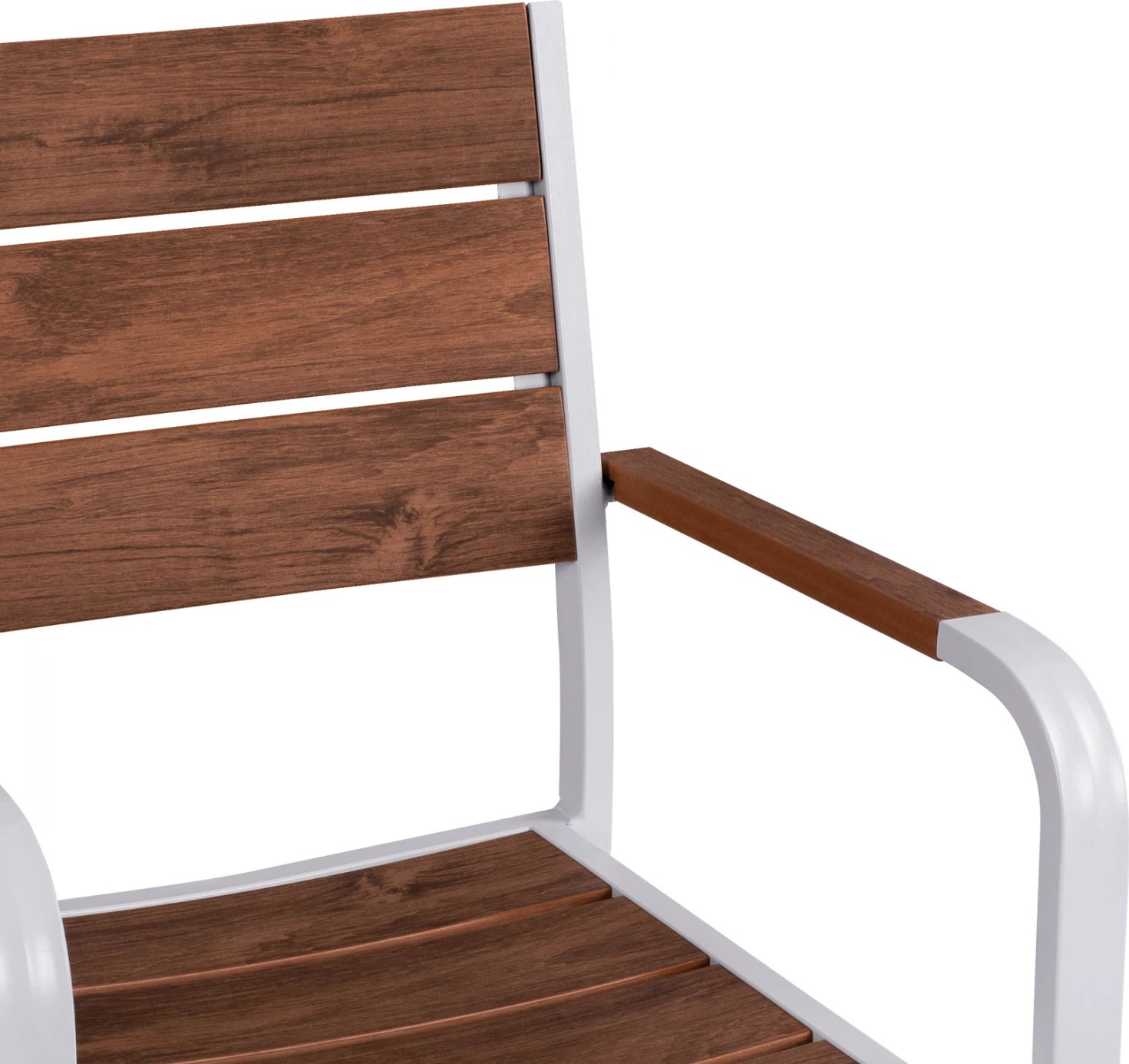 Karrige alumini e bardhë & Polywood FH5127.01 55x56x85 cm