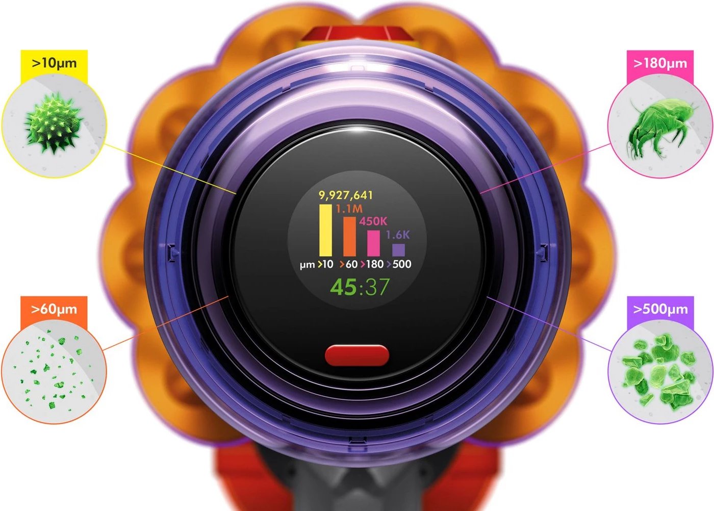 Fshesë me korrent DYSON V12 Detect Slim Absolute, Nickel, Yellow
