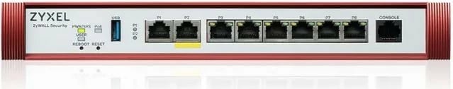 Firewall Zyxel USG Flex 200 USGFLEX200HP-EU0102F, 15000 Mbps, i kuq/argjendtë