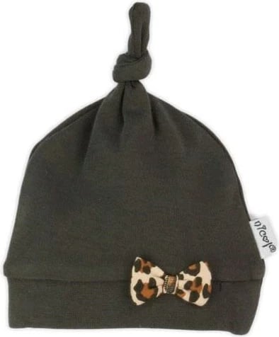Kapelë bebe për vajza, Nicol Mia, 100% pambuk, madhësia 68 (4-6m), kafe e errët