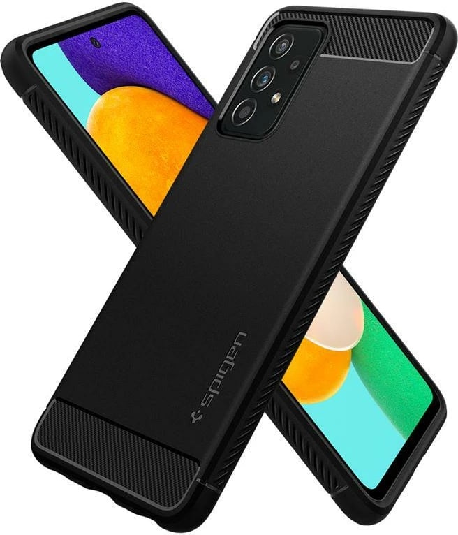 Mbështjellës Spigen Rugged Armor për Samsung Galaxy A52/A52s, Matte Black