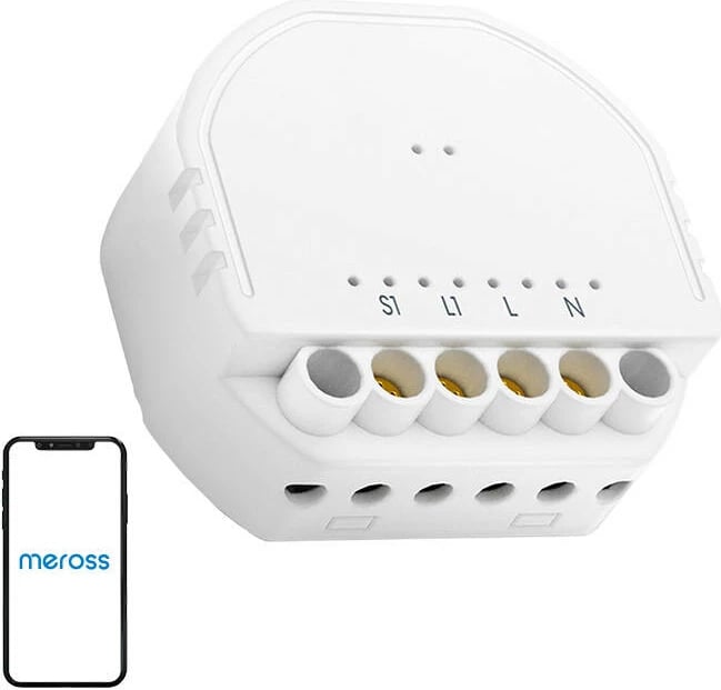 Switch i mençur Meross MSS810HK-UN, Wi-Fi, për mur, i bardhë