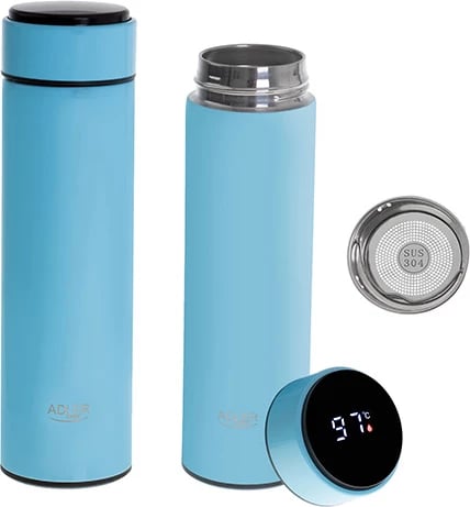 Termus me LED, Adler AD 4506, 473 ml, çelik inox SS304, blu