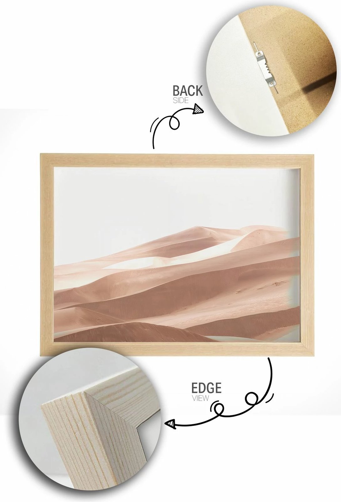 Pikturë dekorative me kornizë, shumëngjyrëshe, Wallity, Lmnmdl47