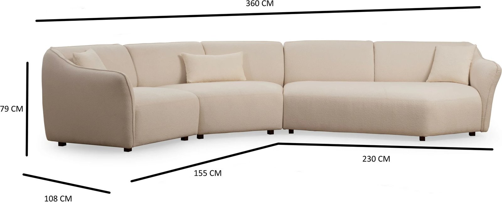 Këndare Mentıs Corner 5, krem, Atelier del Sofa