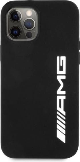Mbështjellës Mercedes AMG Silicone Big Logo për iPhone 12 Pro Max, i zi