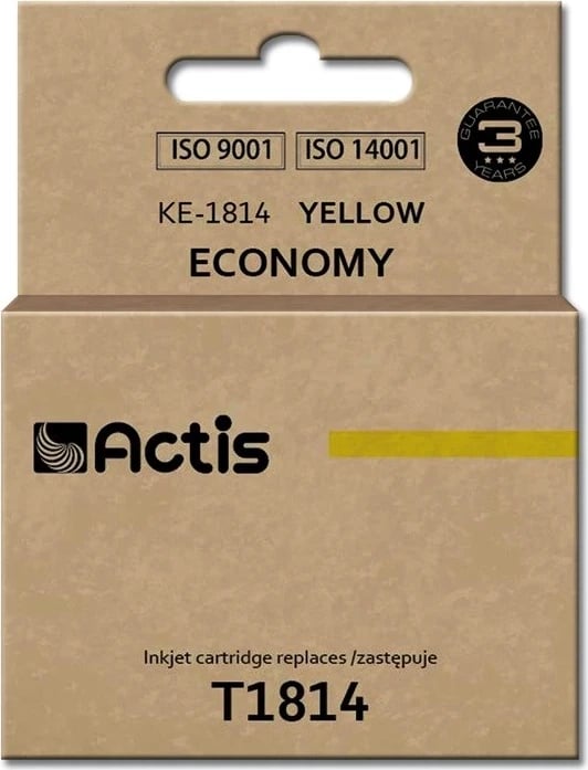 Ngjyrë zëvendësuese Actis KE-1814 për printer Epson T1814, 15ml, e verdhë