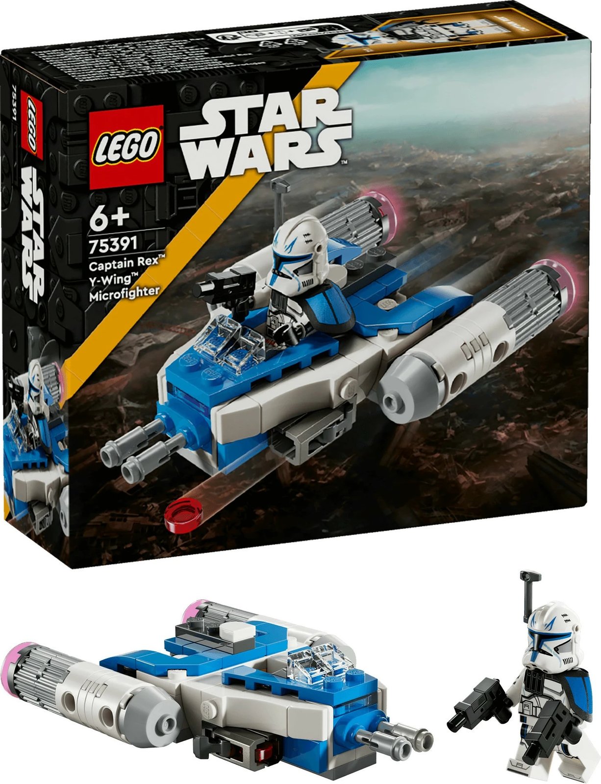 Set ndërtimi LEGO Star Wars Captain Rex Y-Wing Microfighter 99 pjesë shumëngjyrëshe
