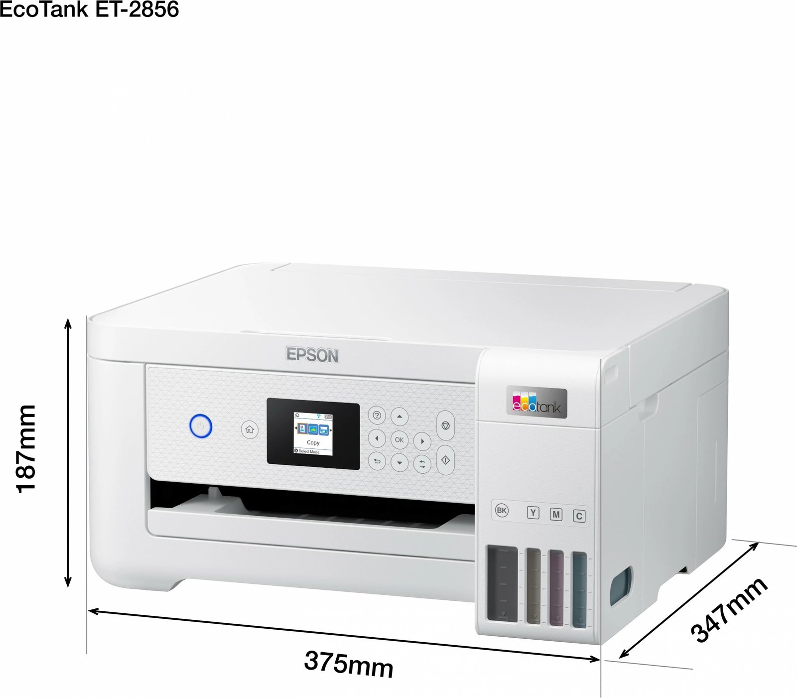 Printer Epson EcoTank ET-2856, Inkjet, Printim ngjyra, A4, Bardhë