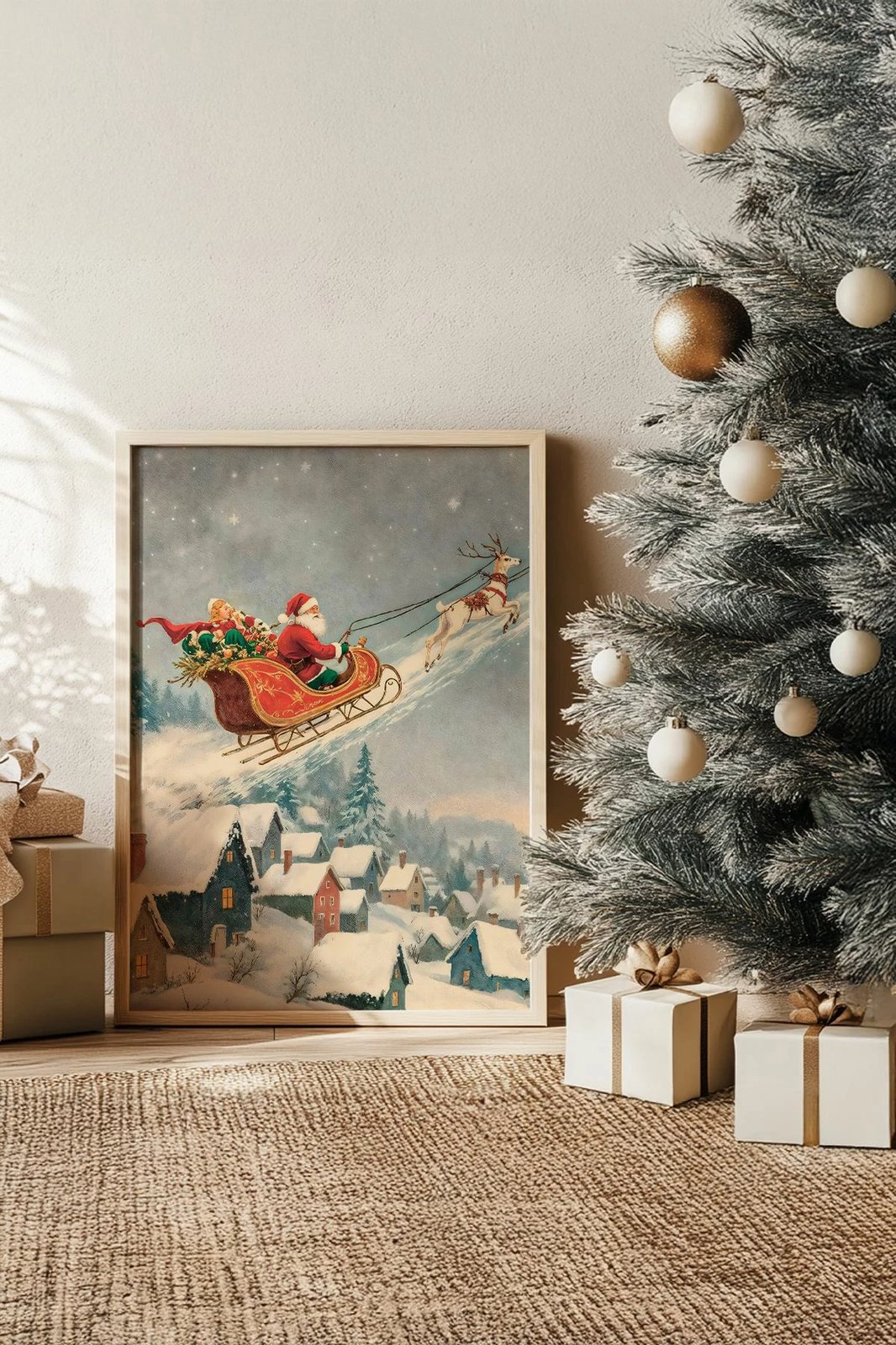 Pikturë dekorative me kornizë, Wallity, Nwyearsngmdl6, shumëngjyrëshe, 33x48cm