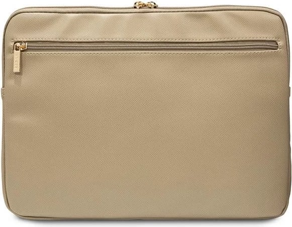 Mbështjellës laptopi Guess ZIP Leather Triangle, 14 inç, lëkurë ekologjike, ari