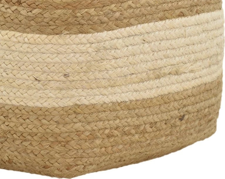 Puf karrige Sofian Inart bezhë 100% jute 40x40x40cm