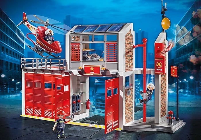 Set lodrash Playmobil City Action 9462, stacion i madh zjarri