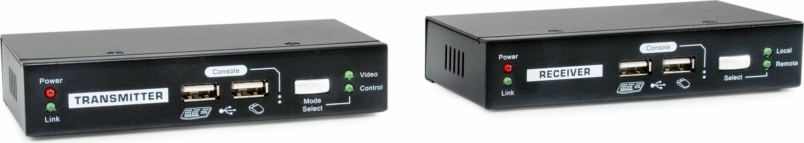 KVM Extender LevelOne KVM-9036, Transmetues dhe pranues, i lidhur me kabllo, 100 m, i zi