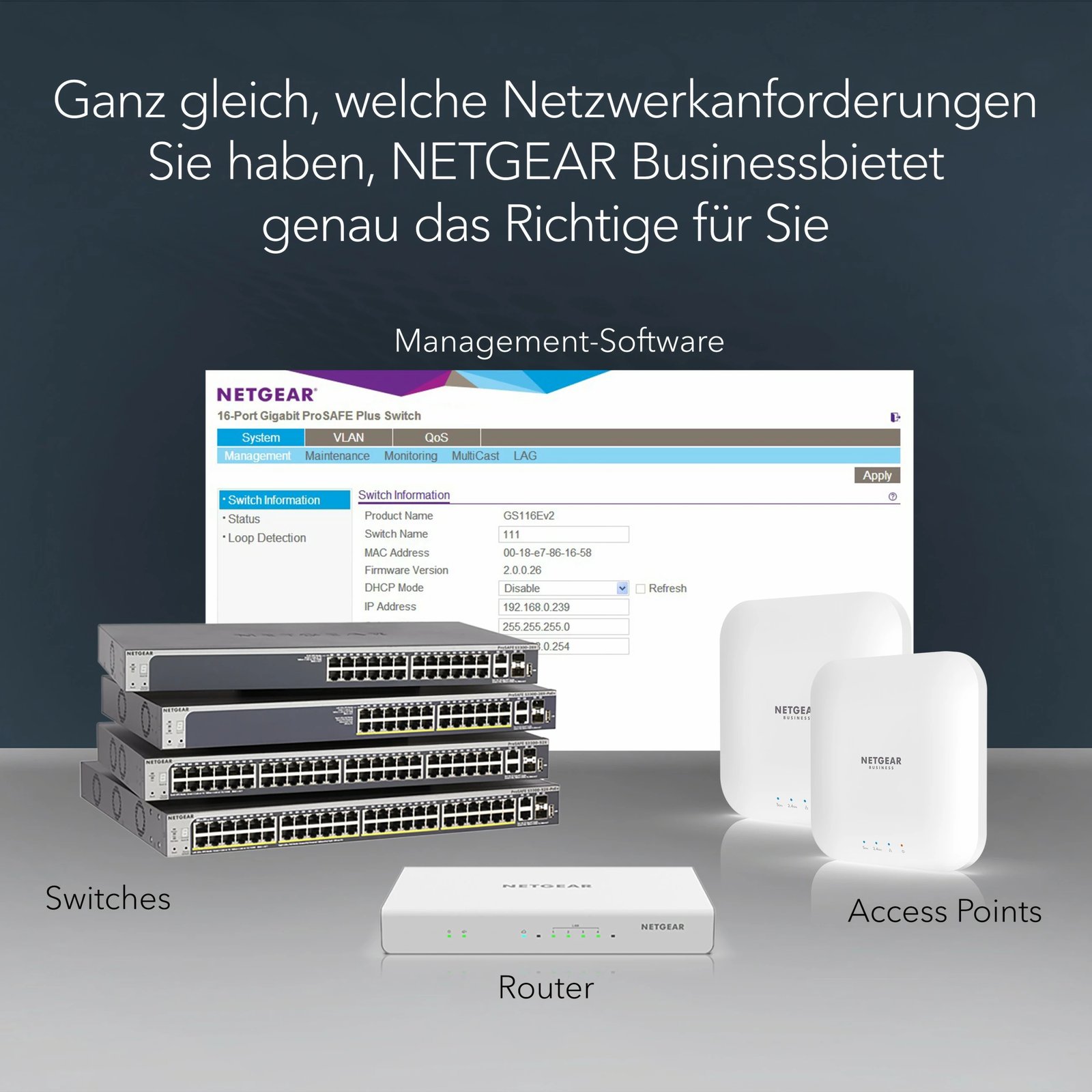 Switch NETGEAR GS108E, Managed, Gigabit Ethernet (10/100/1000), Full duplex