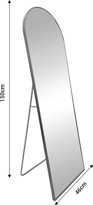 Pasqyrë Lorens Inart alumini e zezë 46x40x150cm