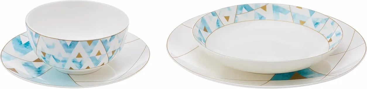 Set enësh për drekë (24 copë), Hermia Concept, aqua