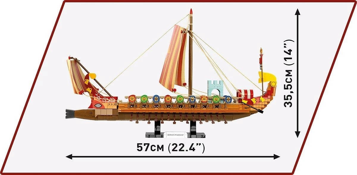Set blloqe Cobi Klocki Imperium Romanum Warship, 1810 blloqe, me 3 figurina