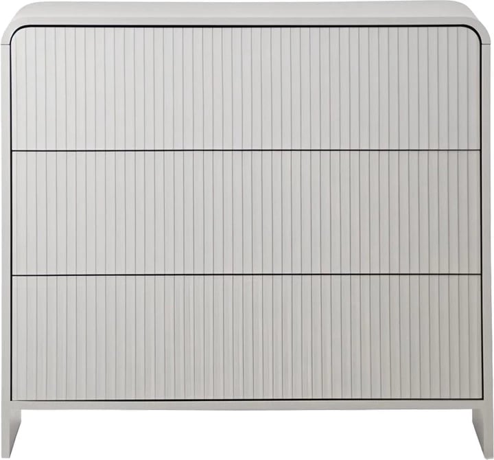 Komodë Zeplen, MDF, ngjyrë e bardhë, 80x40x75cm