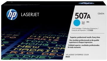 Toner, HP, 507A CE401A, për LaserJet, rendiment 5.500–8.800 faqe, cyan