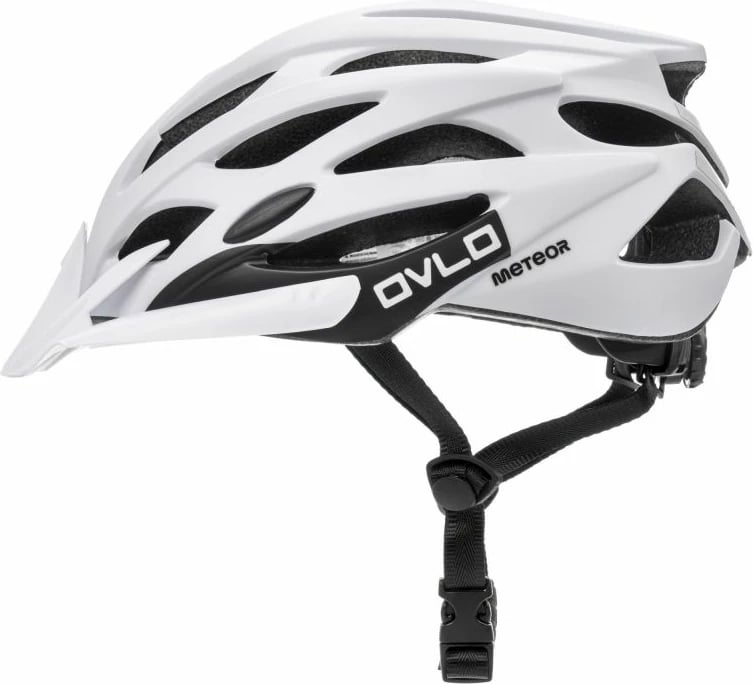 Helmetë biçiklete Meteor uniseks, e bardhë