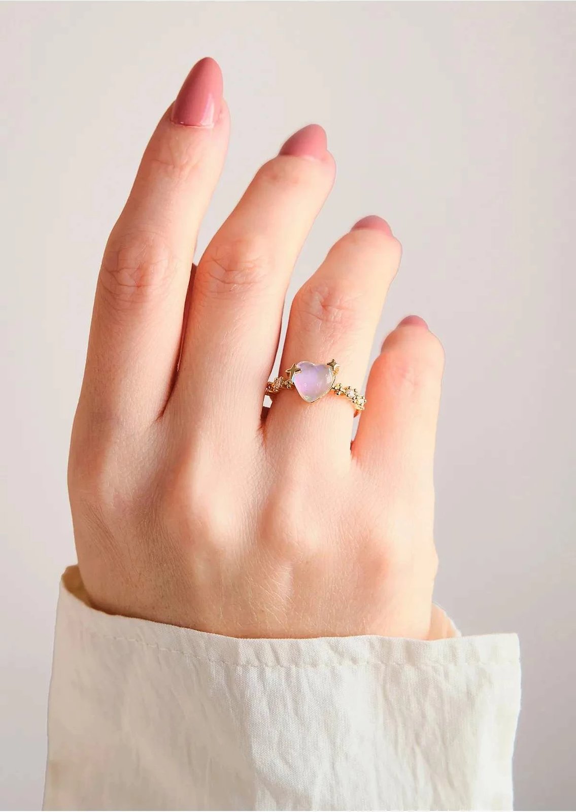 Unazë Jumeon, ngjyrë ari, gur zirkon, Gld-Mrklp-Clk