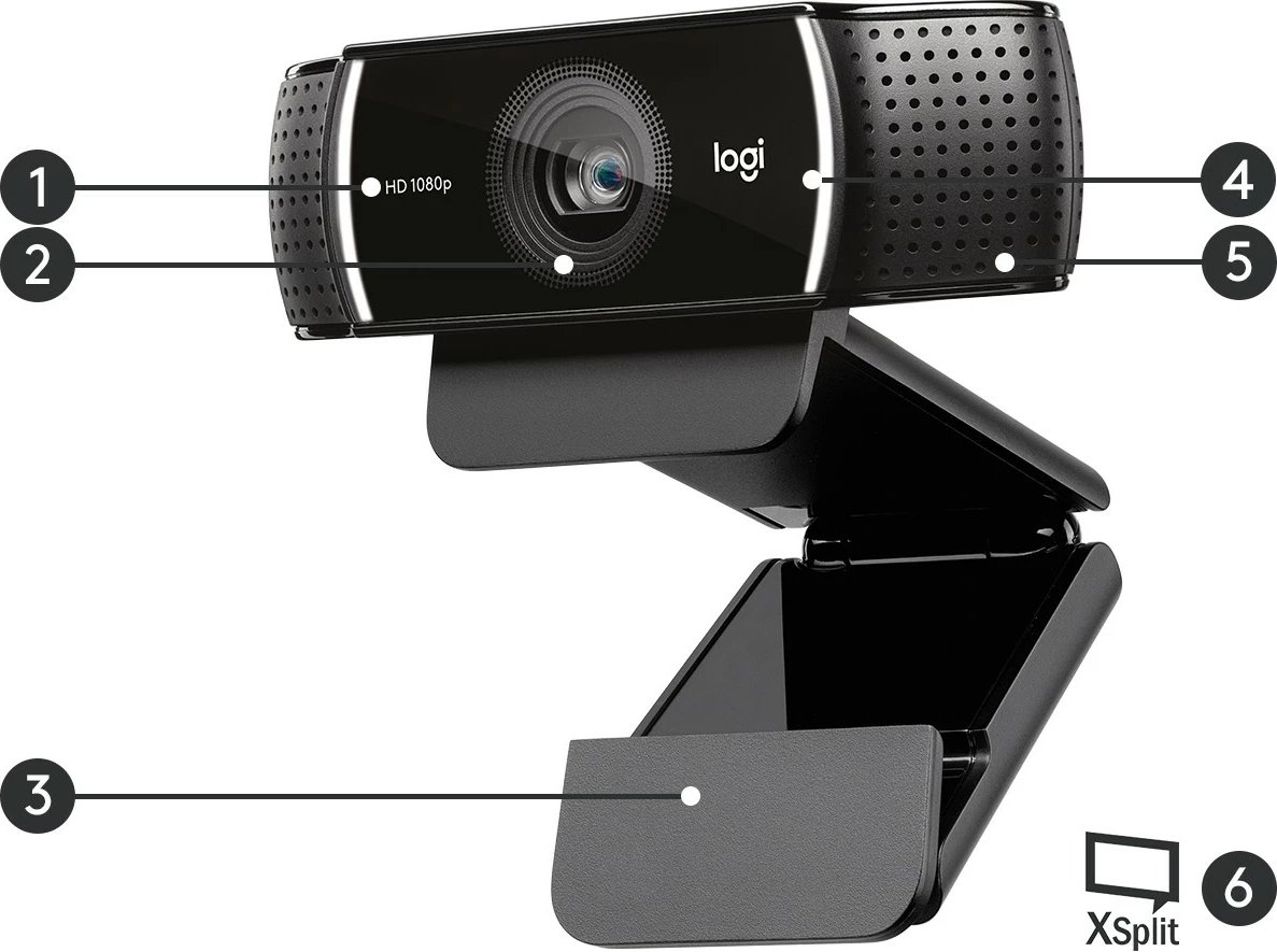 Kamerë Logitech C922 PRO HD STREAM, 1920 x 1080 pixels, Full HD, 60 fps, e zezë