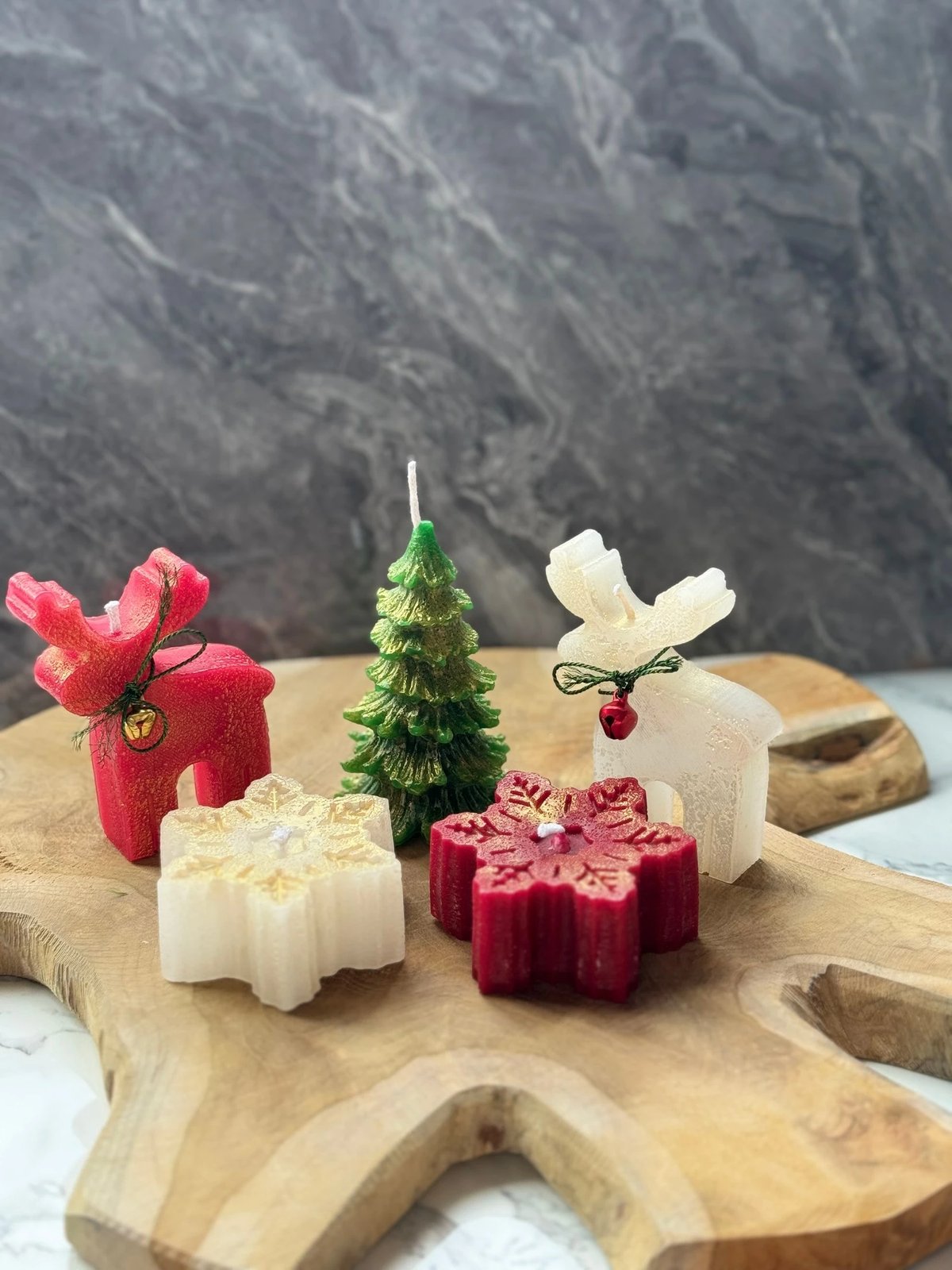 Set qirinjsh (5 copë), Evila Originals, set qirinjsh për Krishtlindje, Candle Set16