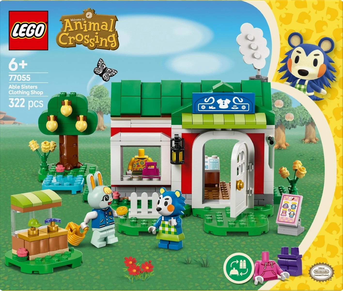 Set LEGO Animal Crossing Able Sisters and Clothing Store 77055, 322 pjesë