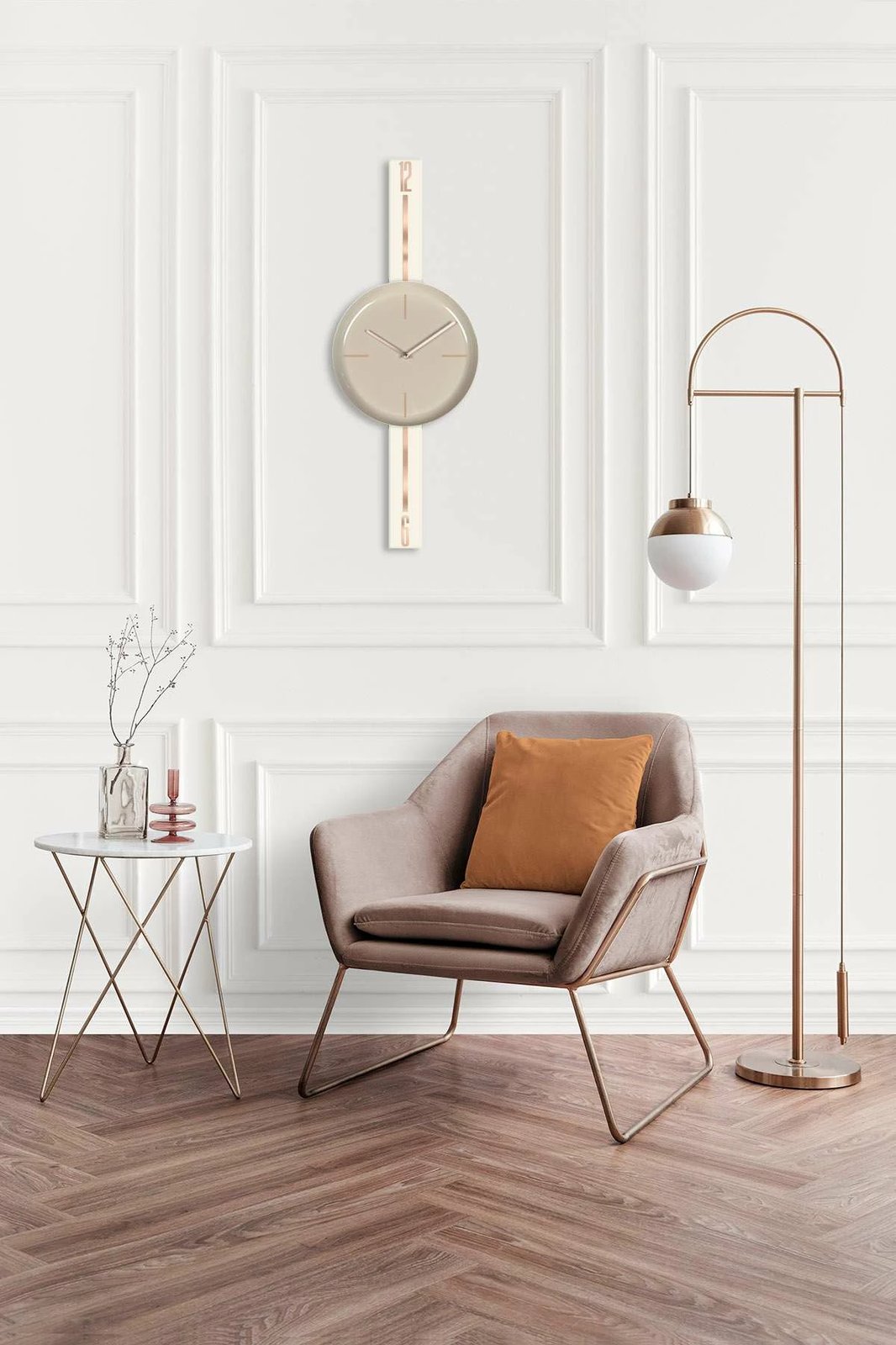 Orë muri dekorative Wallity, Vlnt103Krcp, krem & kapuçino