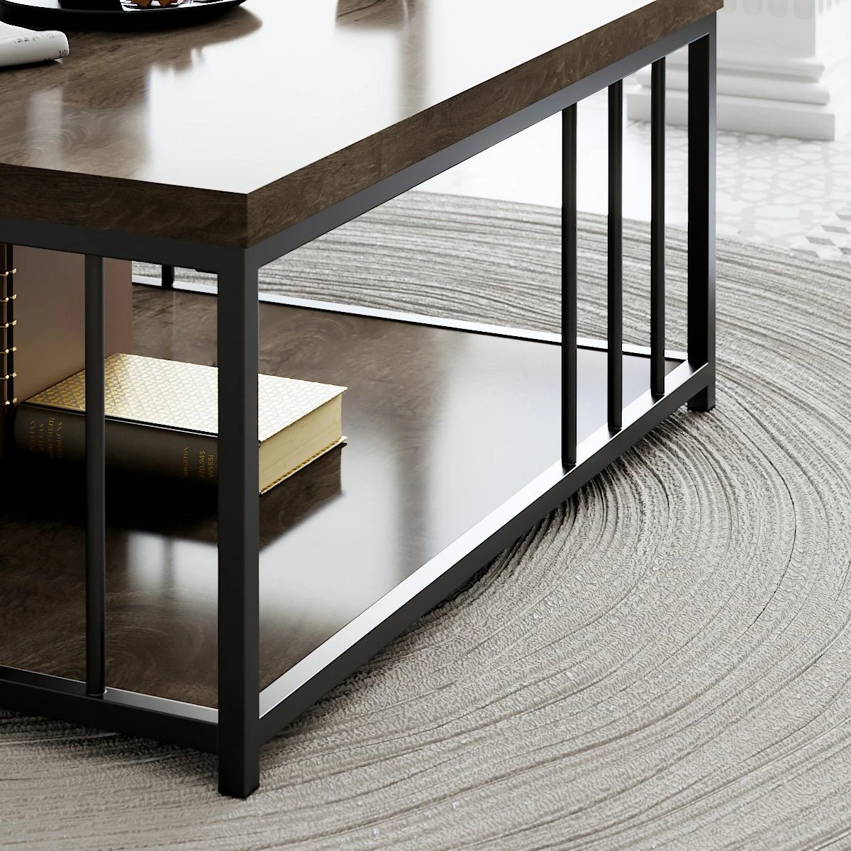 Tavolinë kafeje Hanah Home, Zenn, ngjyrë arre dhe e zezë