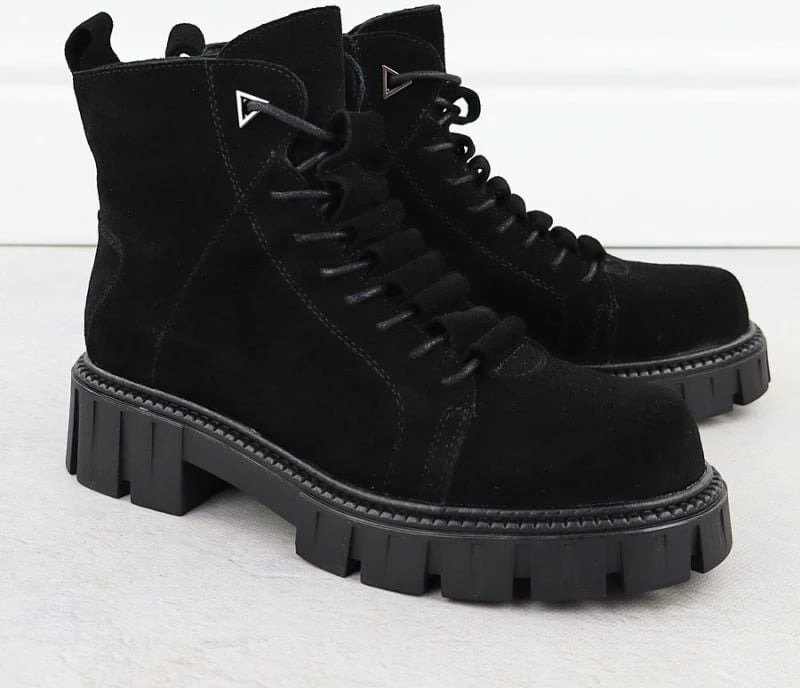 Çizme të shkurtra femrash D&A S.Barski JC52-884, të zeza