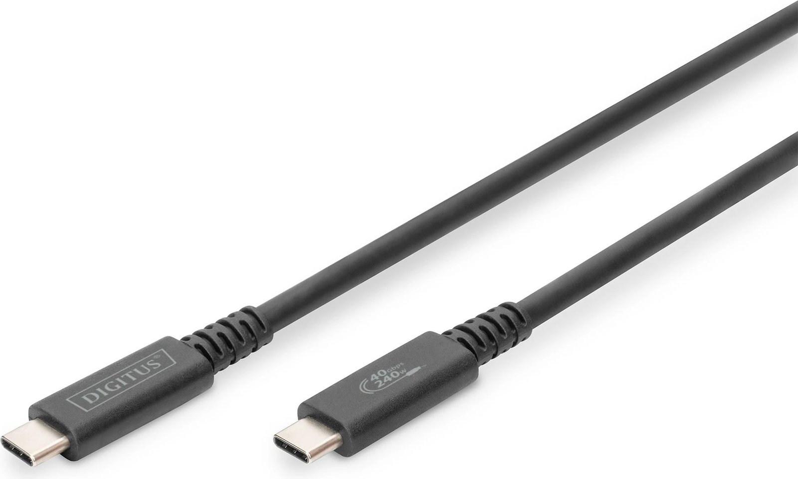 Kabllo USB-C Digitus USB4 1m, 40Gbps, 100W, e zezë