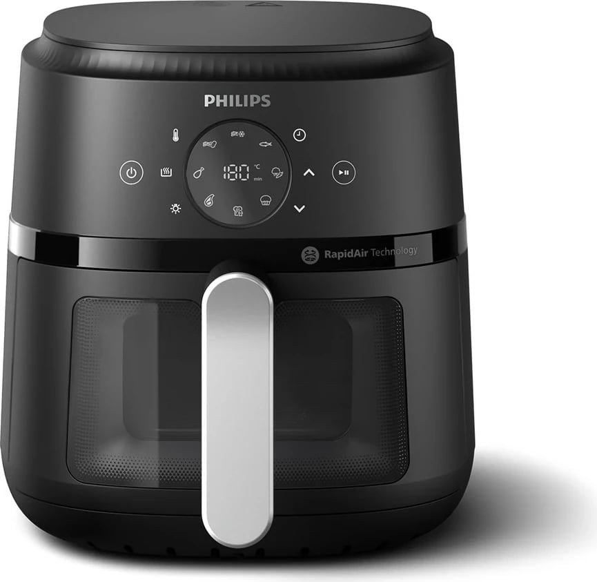 Fritezë me ajër Philips NA221/00, 4.2 L, 1500 W, e zezë/argjendtë