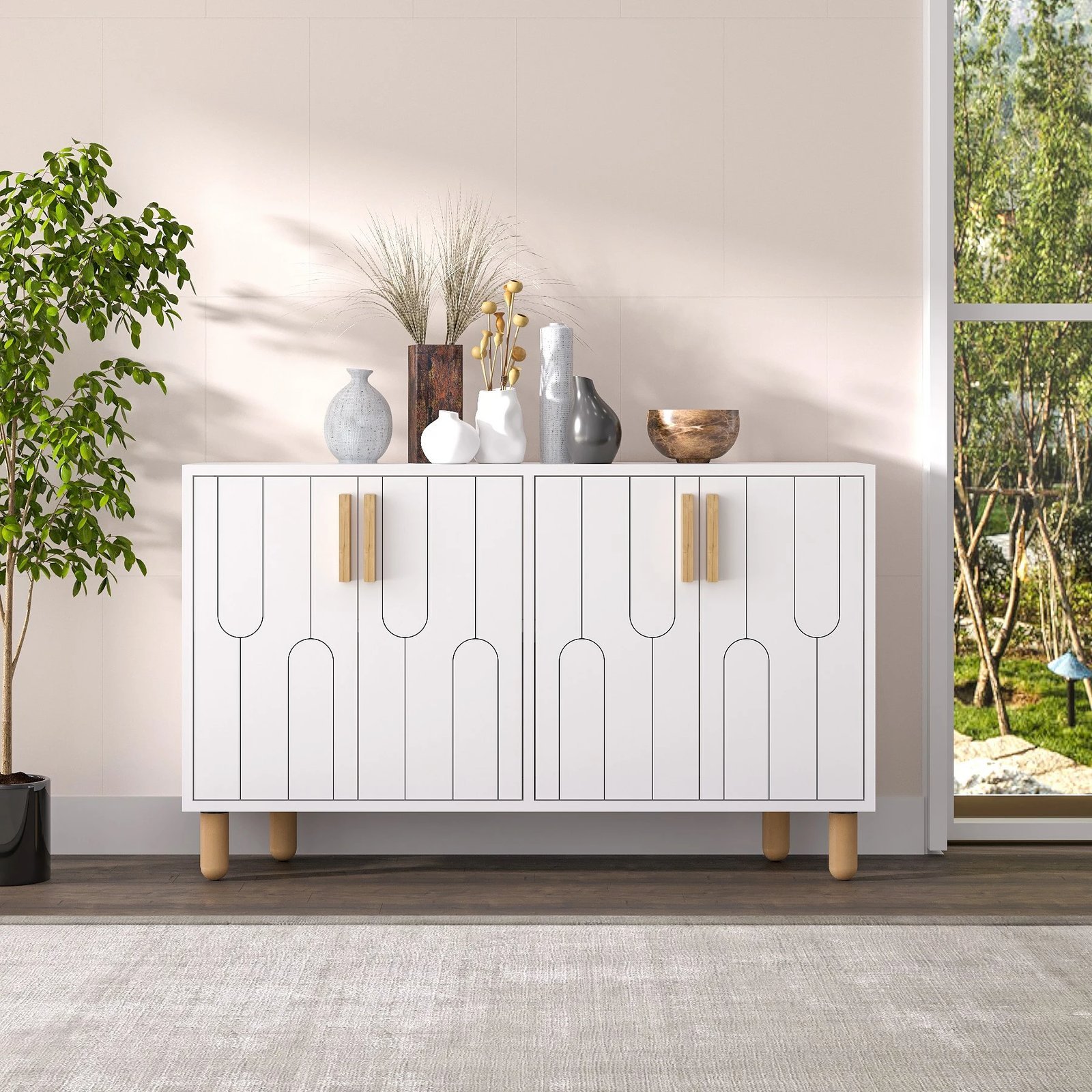 Konsolë e bardhë, Skye Decor, Vincent