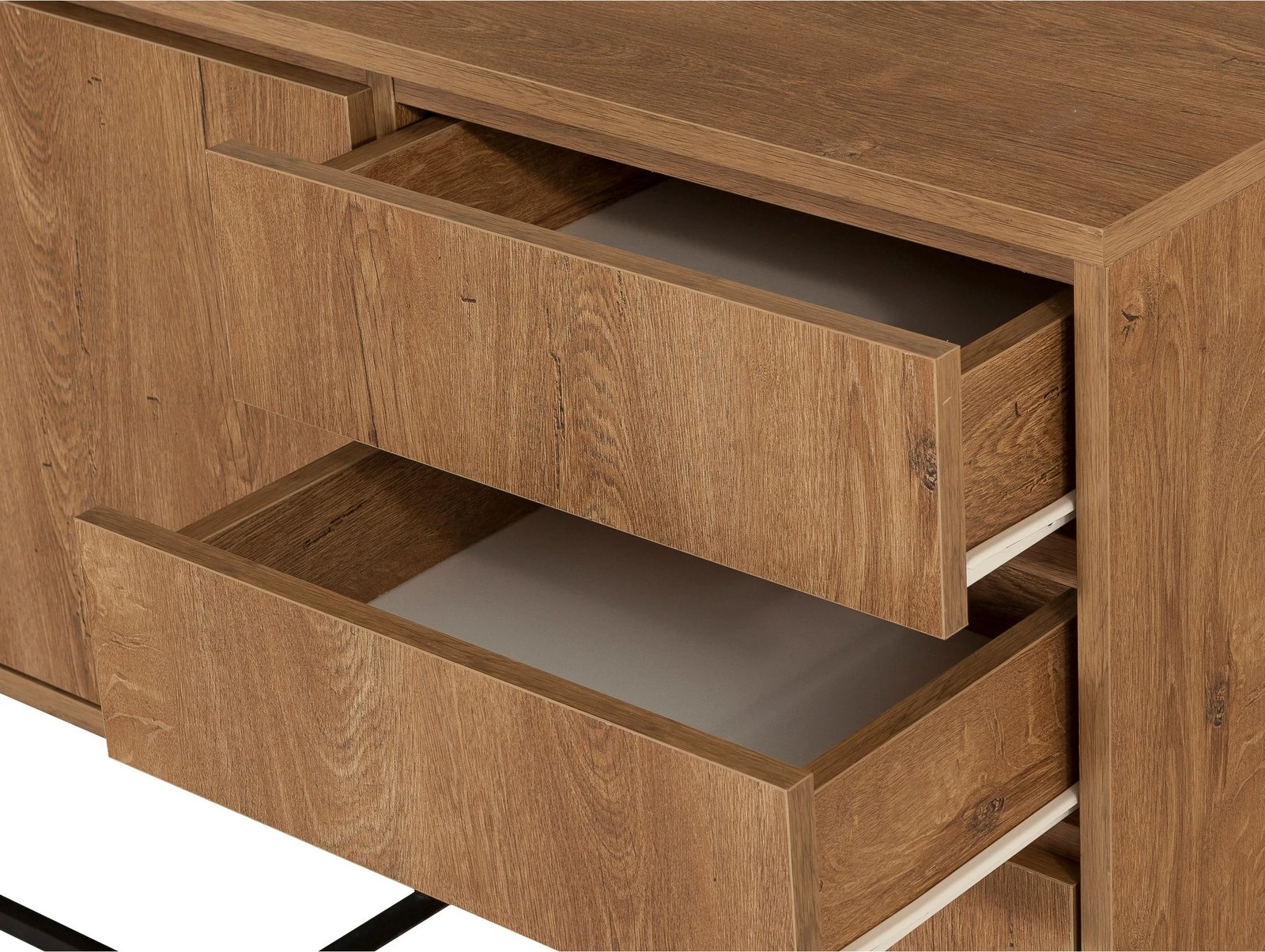 Set mobiljesh për dhomë dite, ngjyrë arre dhe e zezë, Laxus Takım 22, Skye Decor