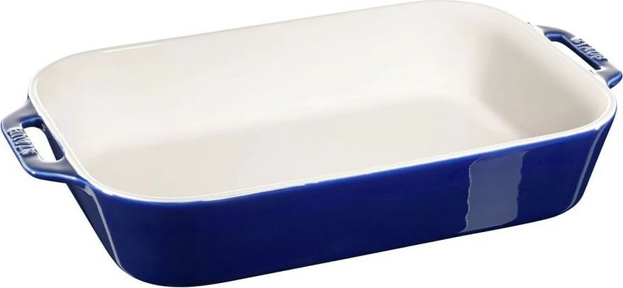 Enë pjekje Staub qeramike 34x24x7.6 cm, kaltër