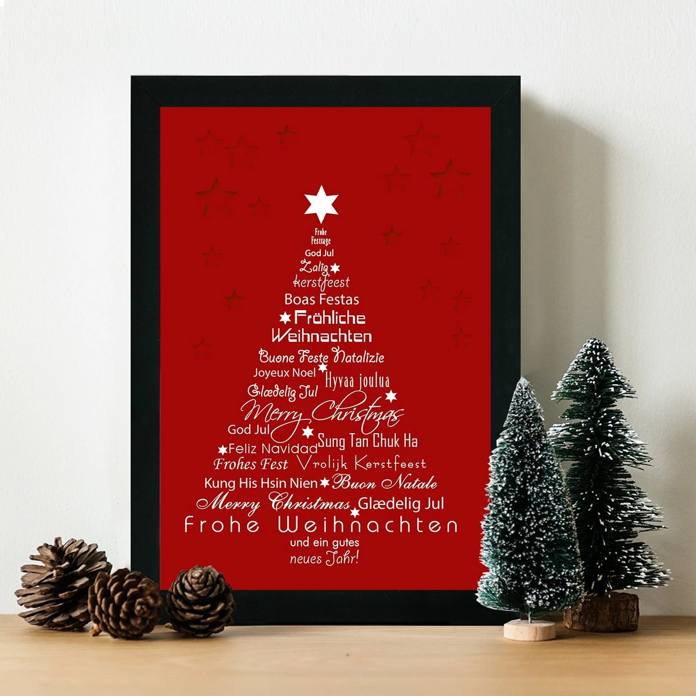 Pikturë dekorative me kornizë, MDF, shumëngjyrëshe, SC7436501593551