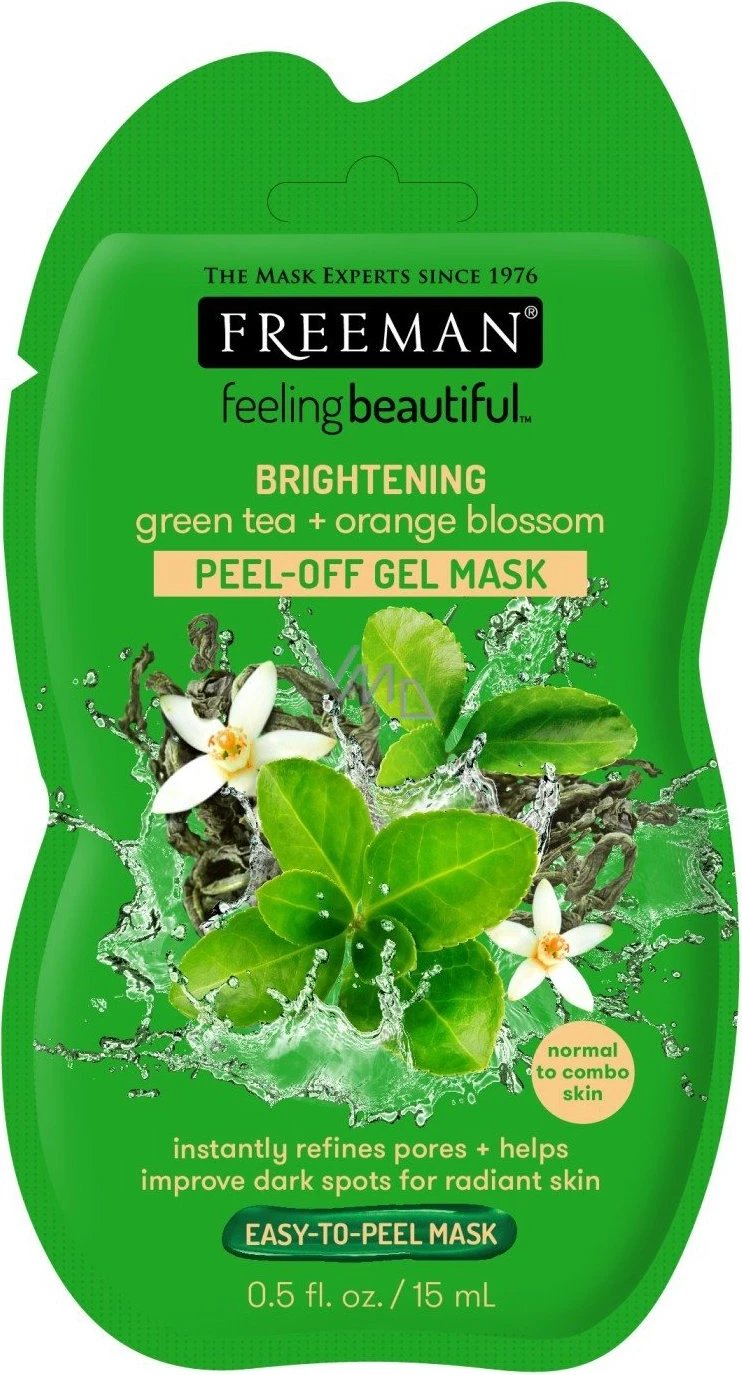 Maska për fytyrë Freeman Brightening Peel-Off Mask Green Tea+Orange Blossom, 15ml