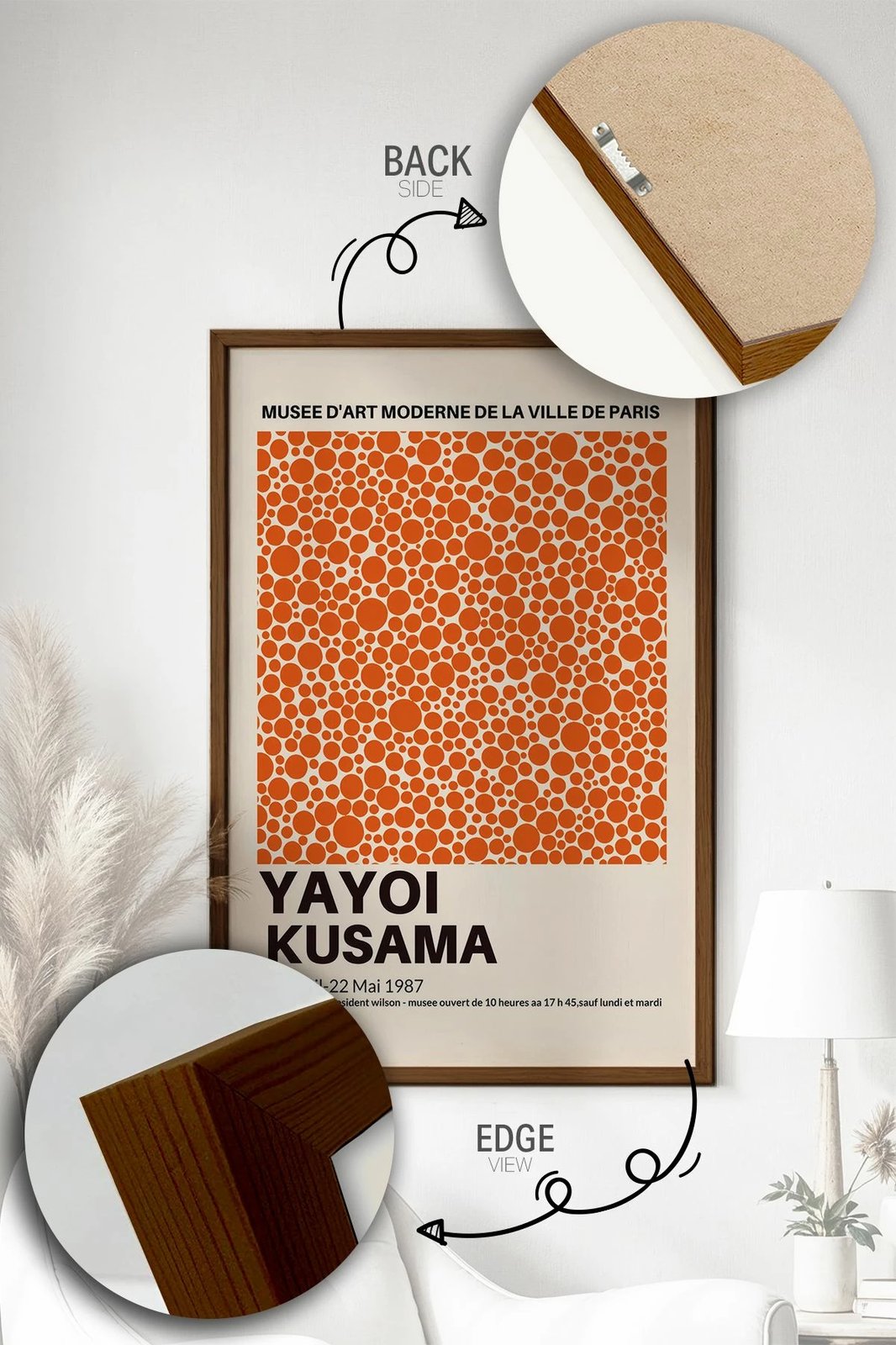 Pikturë dekorative me kornizë, shumëngjyrëshe, Lmnmdlkahve33